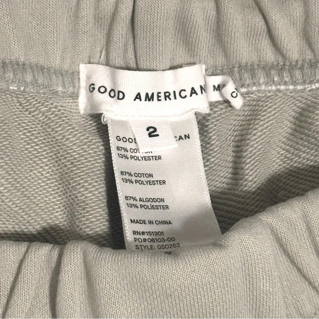Good American Sweat Shorts Size Medium Sand - Image 5