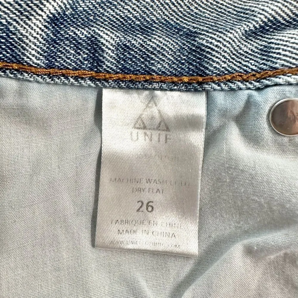 UNIF Cutoff High Rise Denim Shorts - Image 7