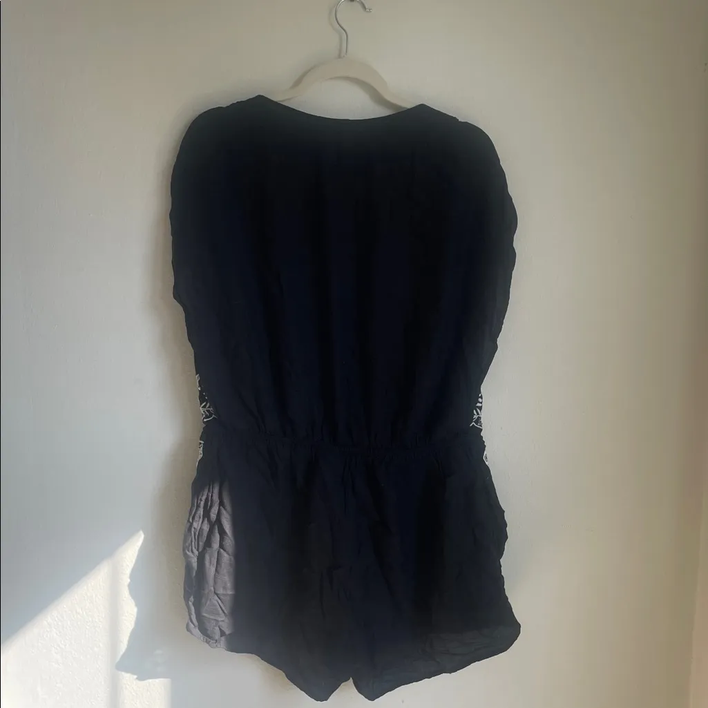 Free People Black Embroidered‎ Weila Romper - Image 6