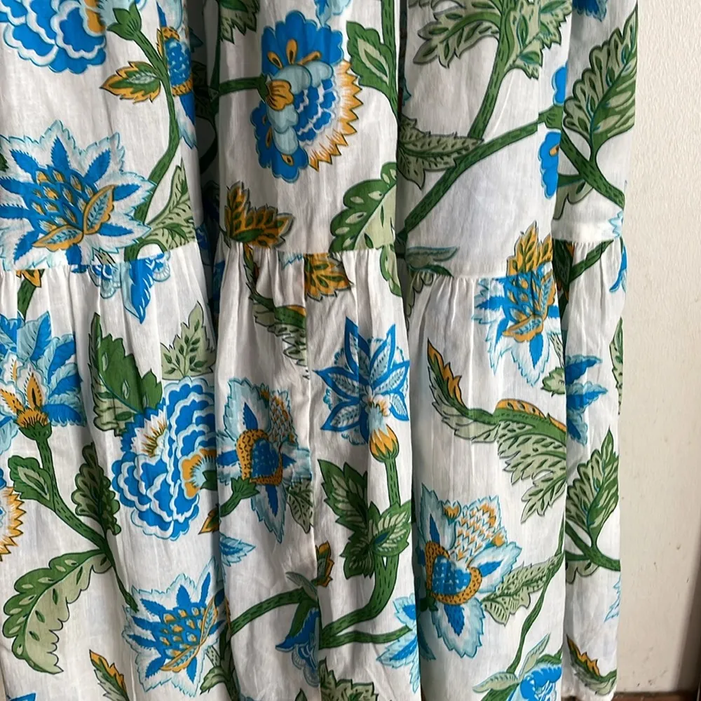 TUCKERNUCK Sea Glass Chintz Long Sleeve Salty Paloma Caftan Dress - Image 8