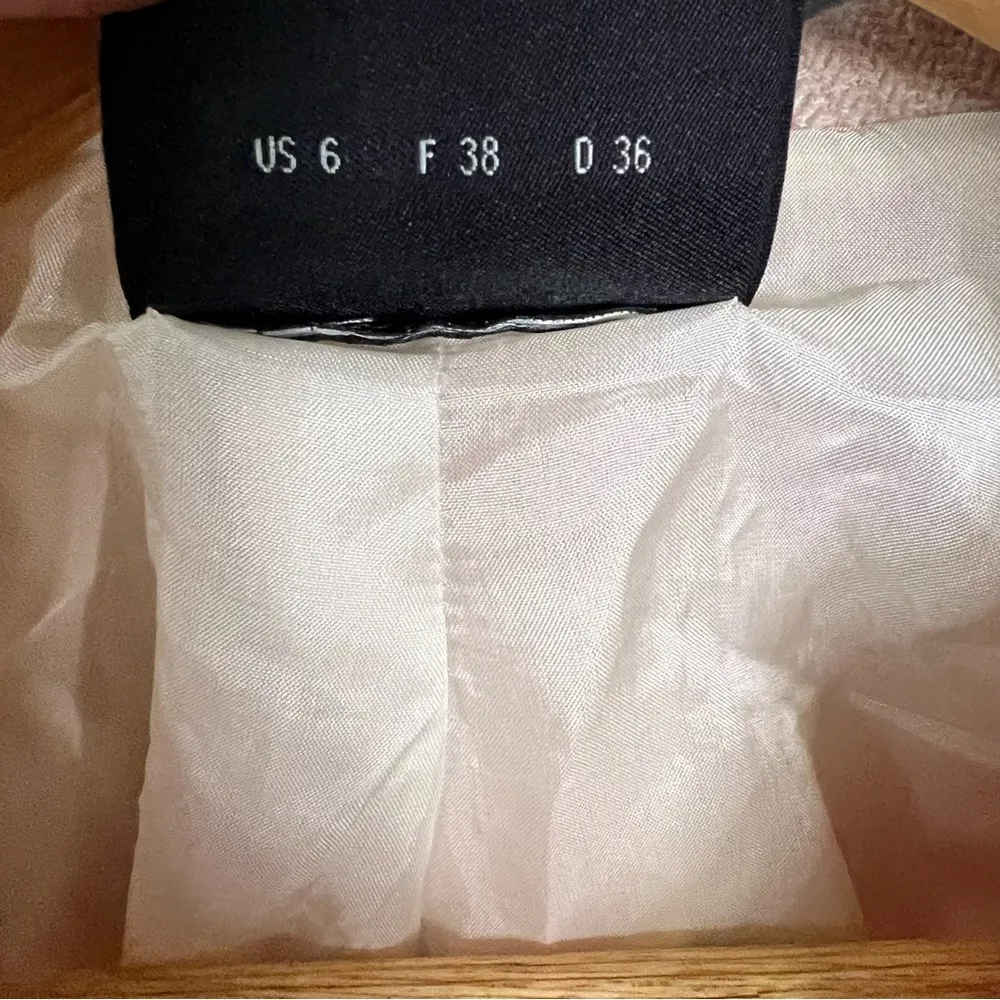 Akris pink wool linen snap front blazer - Image 6