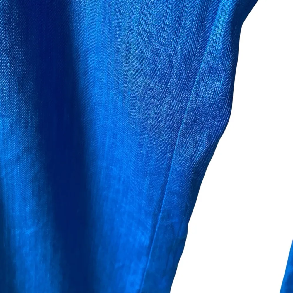 Level 99 Annabelle Blue Wide Leg Crop Linen Blend Pants size 28 - Image 5