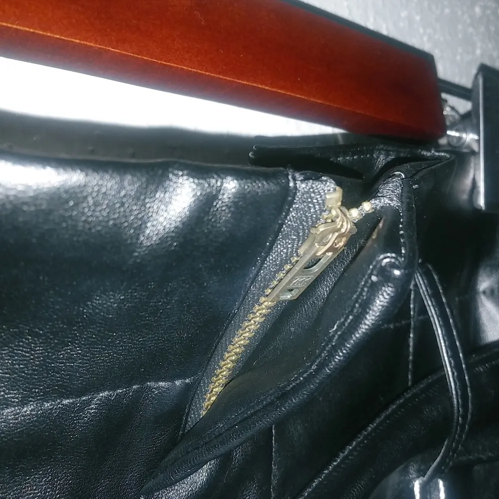 Beautiful L 31 Pleather Black Faux Leather Paper Bag Style Shorts - Image 6