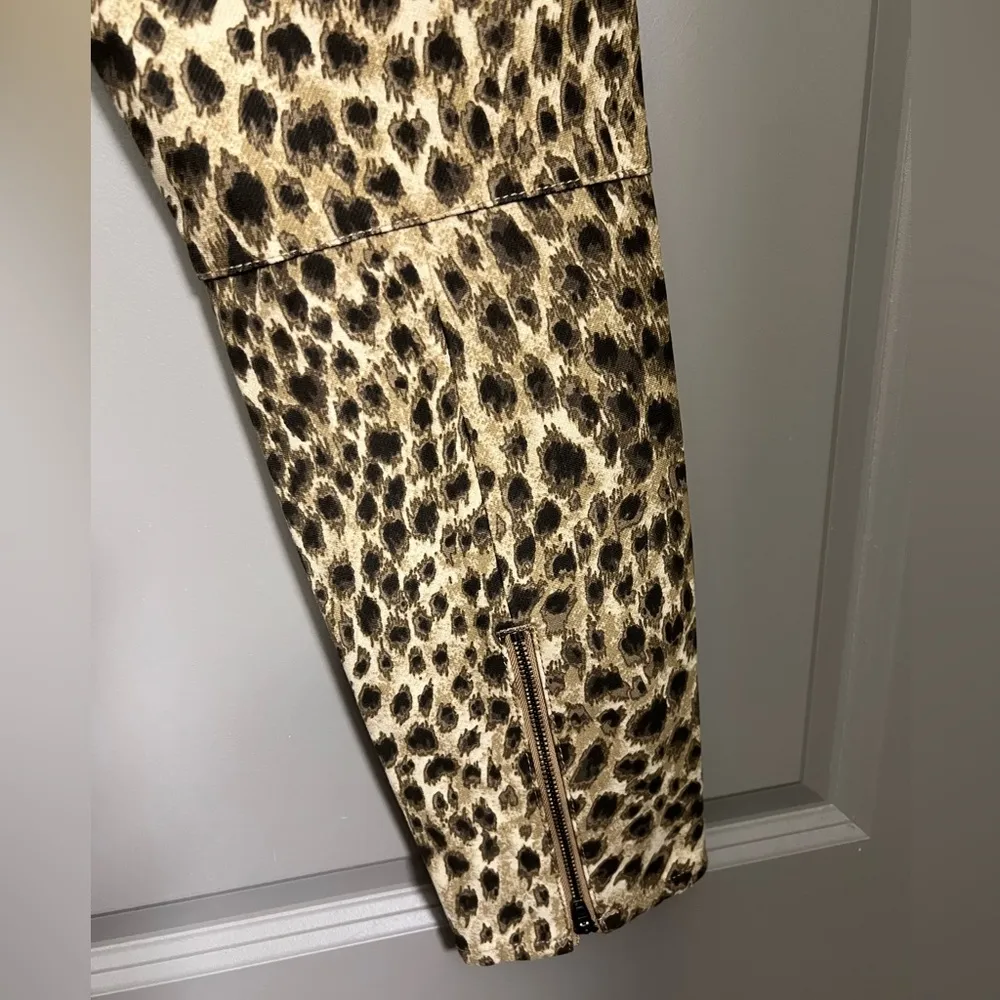 J. McLaughlin Leopard Print Safari Baxter Skinny Jeans Size 8 - Image 6