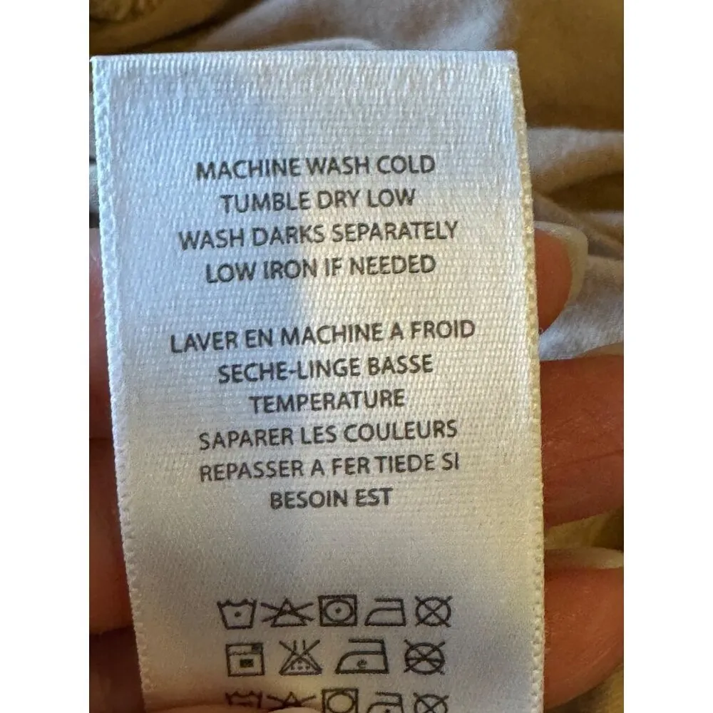 Anthropologie Eri And Ali Shirt Women Medium Tan Tasseled Dolman Top Boho Hippie - Image 11