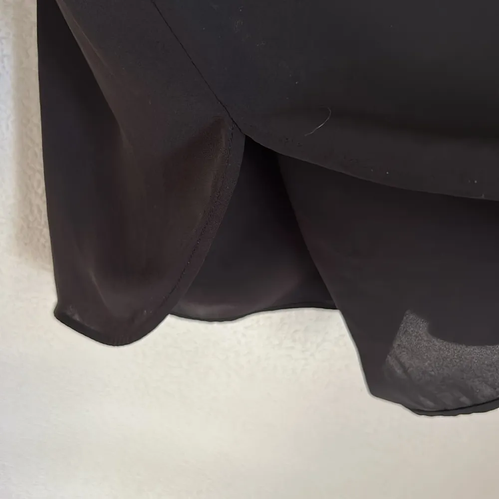 J. Crew black split neck tassel trim popover blouse - Image 6