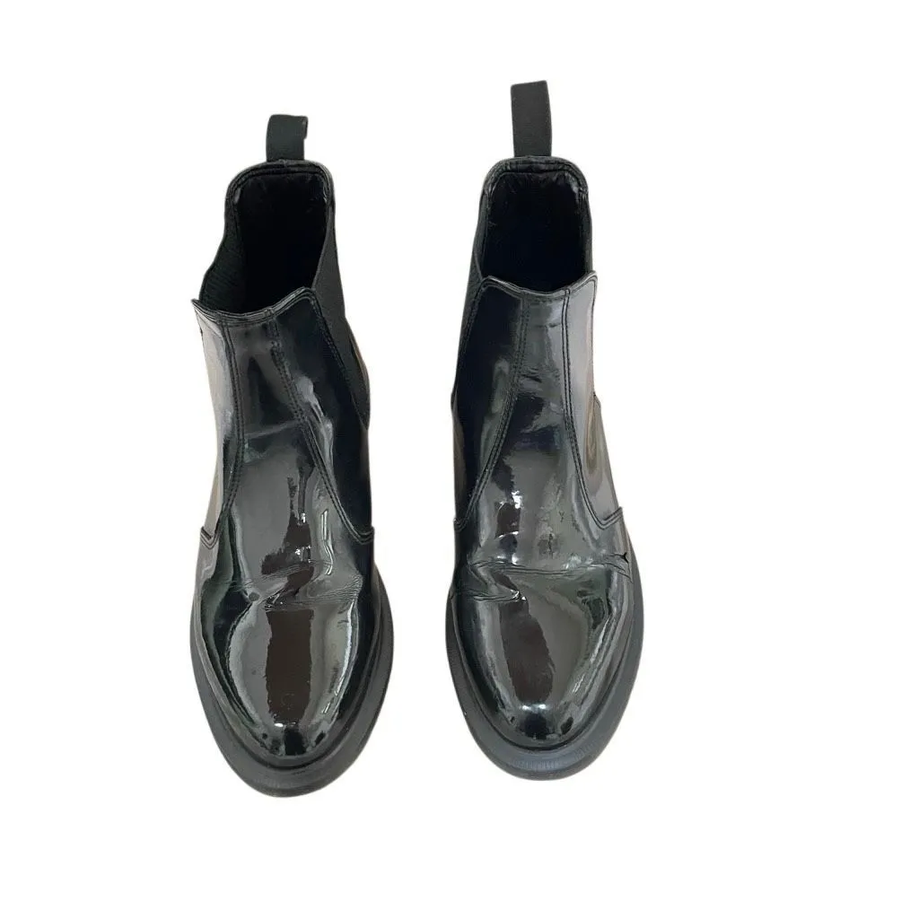 Dr. Martens Flora Smooth patent leather Chelsea boots women’s 9/41black grunge - Image 3