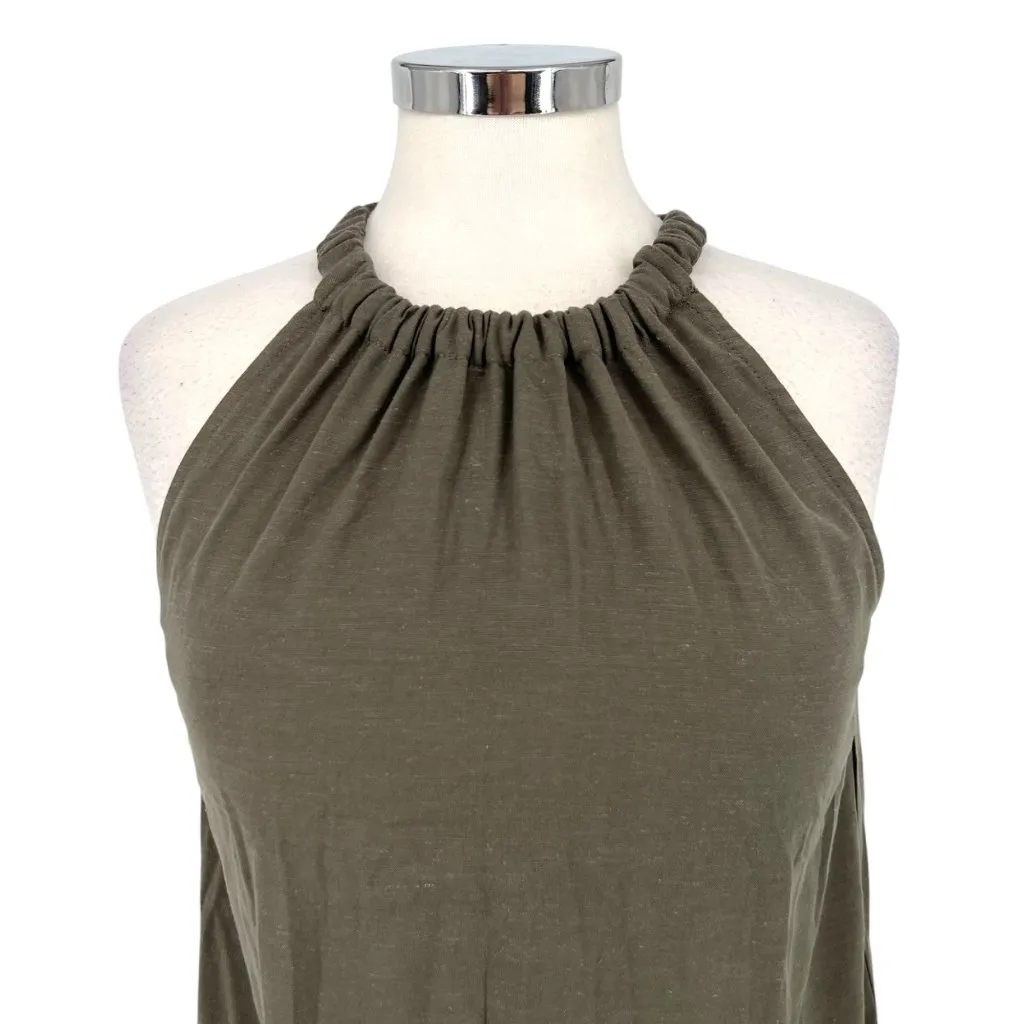 Anthem The Bianca Top Linen Blend Halter Style Tie Back Sage Green Size XS NWT - Image 2
