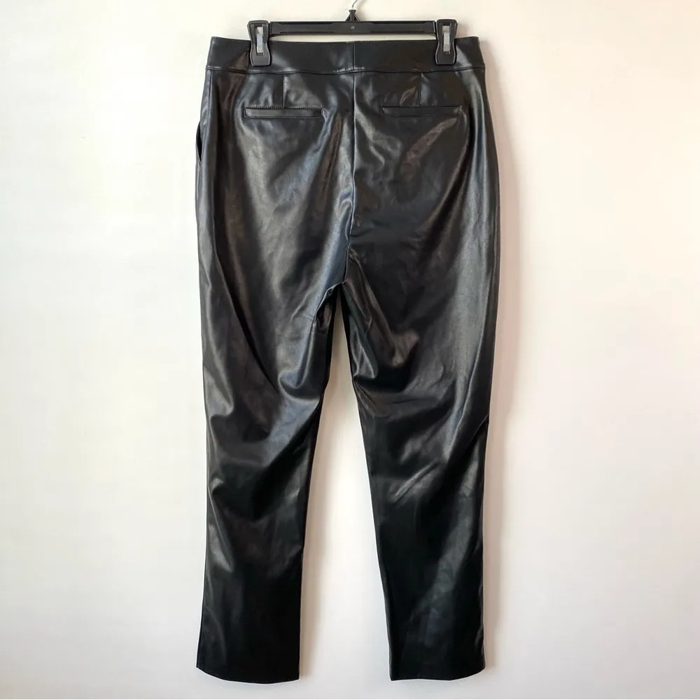 Calvin Klein Faux Leather Ankle Pants Black 10 - Image 5
