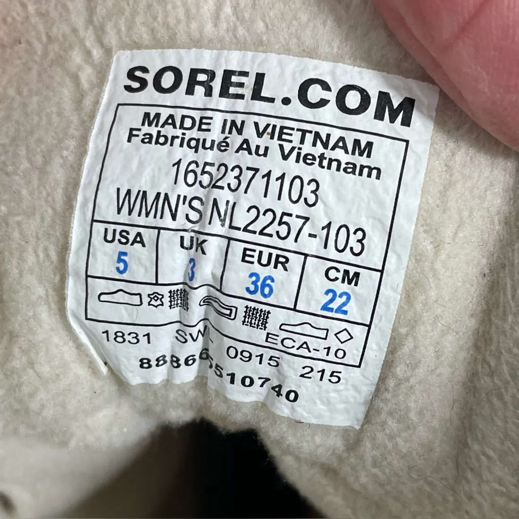 SOREL Tofino Holiday Silver Sage Lace-up Winter Snow Boots Women US Size 5 EU 36 - Image 10