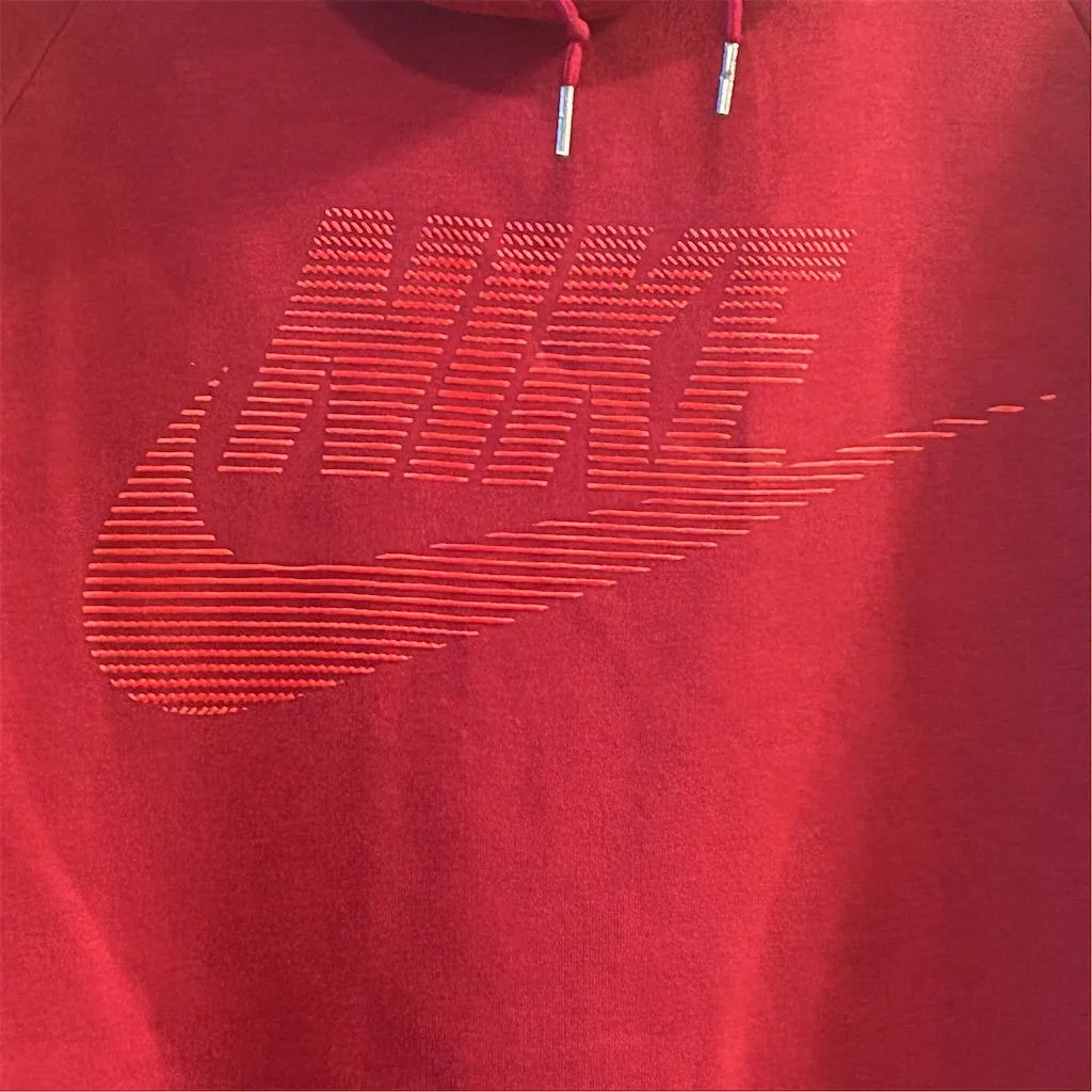 Nike Women's Funnel Neck Hoodie Red Size L Long Sleeve Casual - Image 5