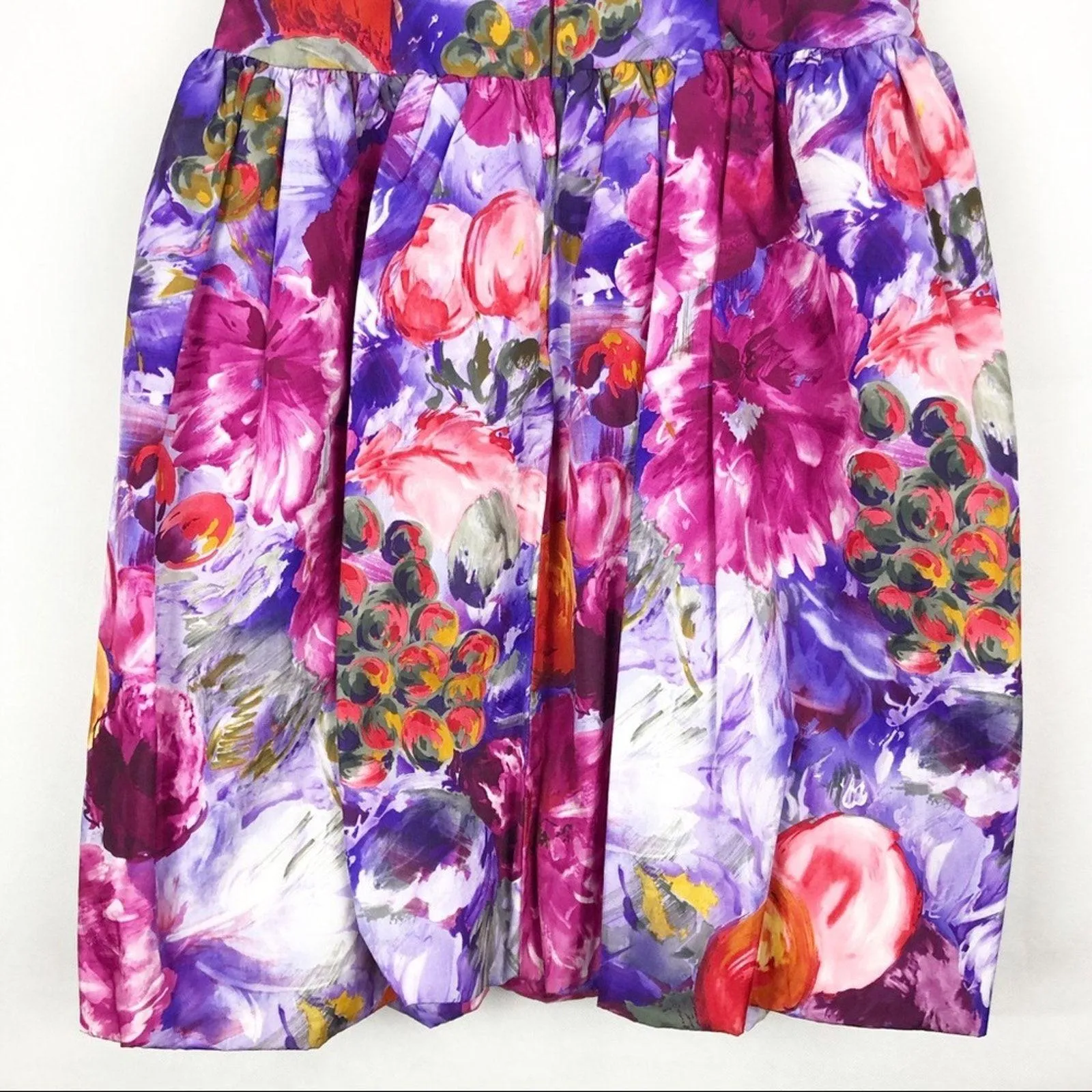 Scott McClintockVintage 80s Sleeveless Floral Bubble Dress Size 8 Pink - Image 9