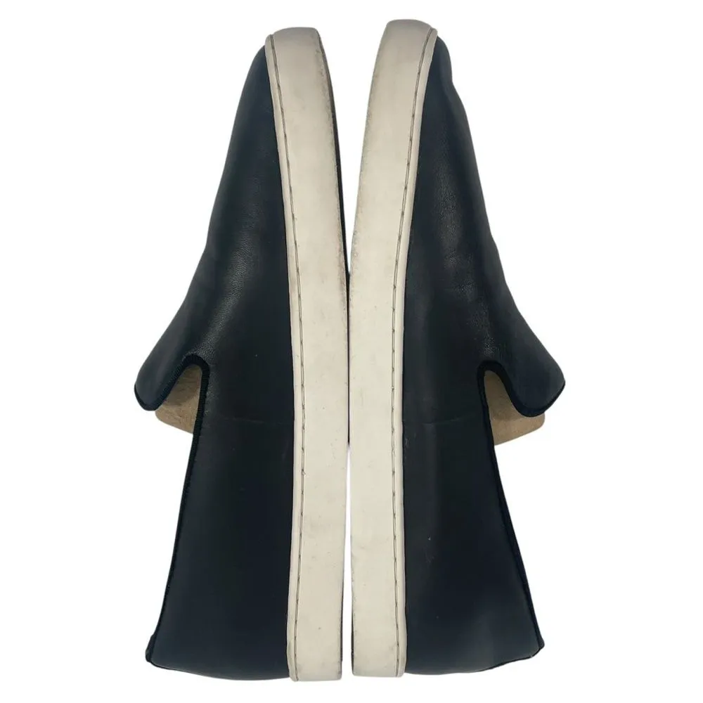 Birdies The Swift Black Leather Slip On Sneaker Women’s Size 8.5 Shoes‎ Loafer - Image 4