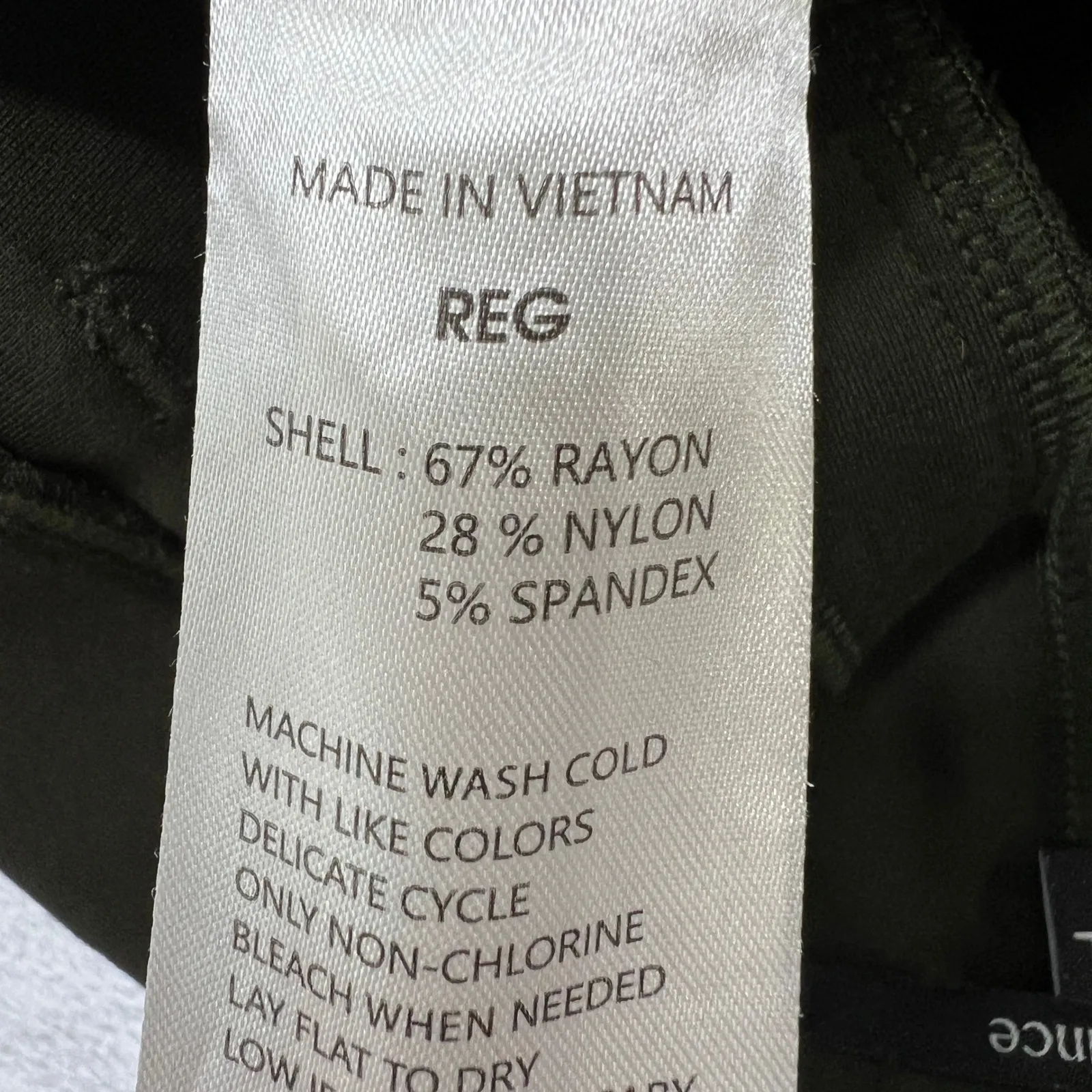 Quince Women's XL Olive Green Stretch Ponte Pants Pull On Workwear Slim Ankle - Image 5