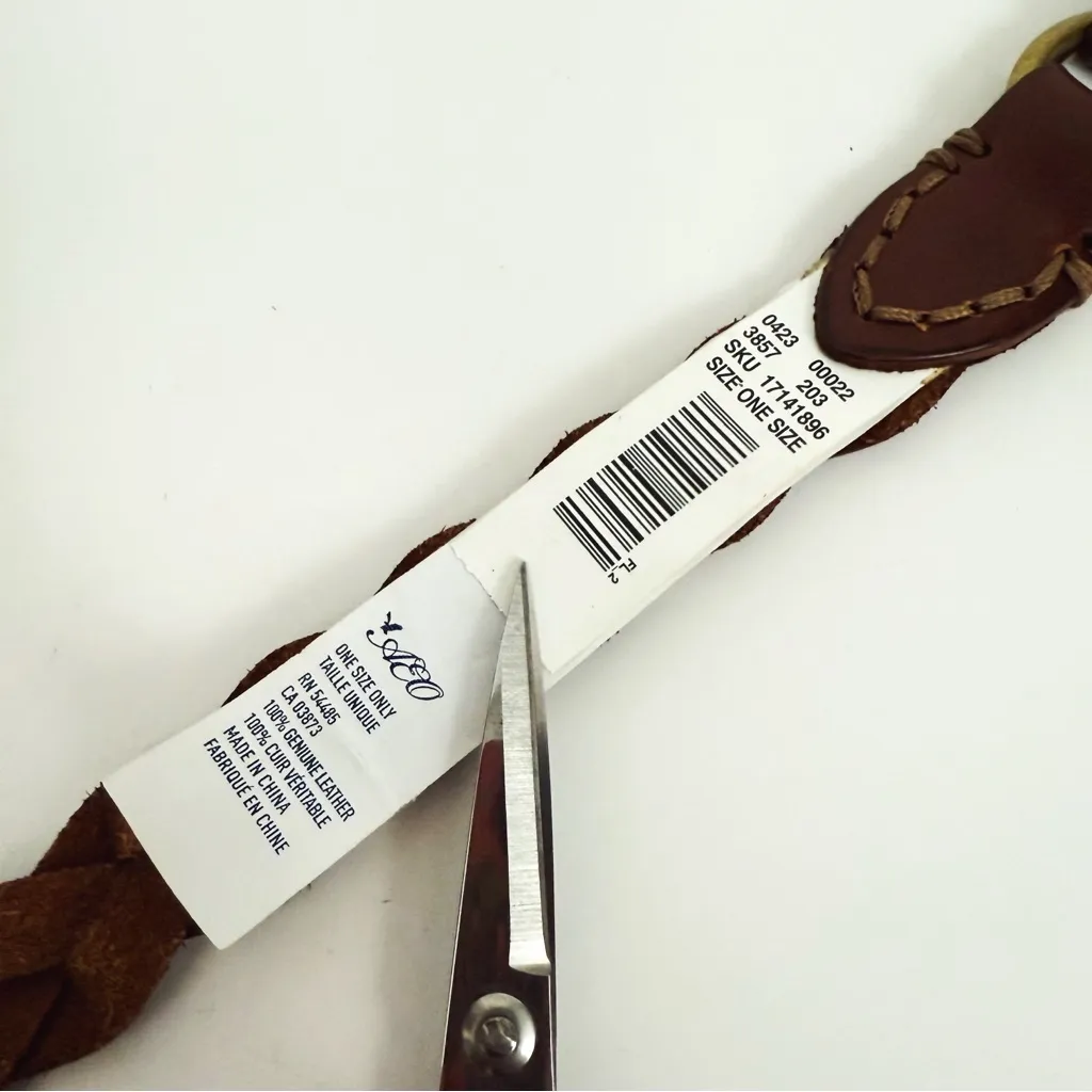 NWT Deadstock Vintage Y2K Genuine Leather Fringe Belt in Brown | One Size - Image 3