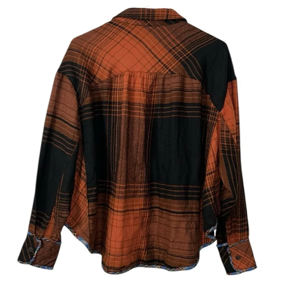 Urban Outfitters BDG Plaid Flowy Button Down
Shirt(Size Small) - Image 2