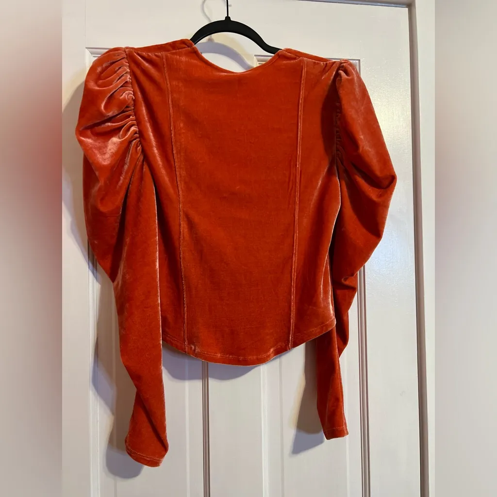 #110 FREE PEOPLE X REVOLVE HOLD ME CORSET STYLE TOP CRUSH BLUSH VELVET SIZE M - Image 5