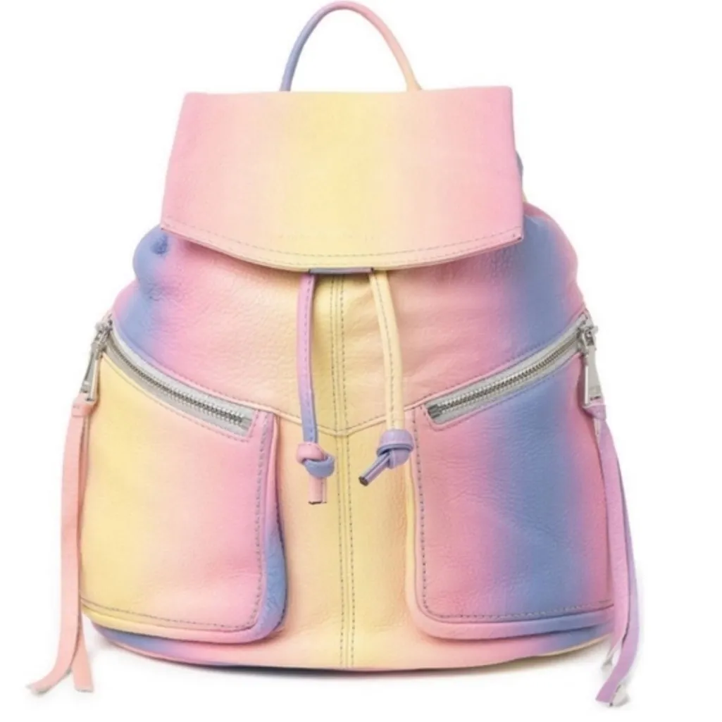 Aimee Kestenberg Venice Sunset Ombre Leather Backpack w/ Matching Wallet - Image 4