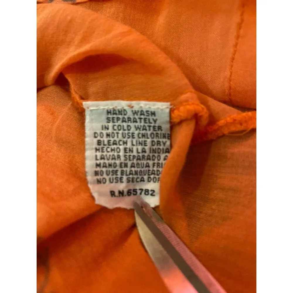 Peppermint Bay Swim Cover Up Womens XL Used Pullover Sequins Salmon Gray - Image 9