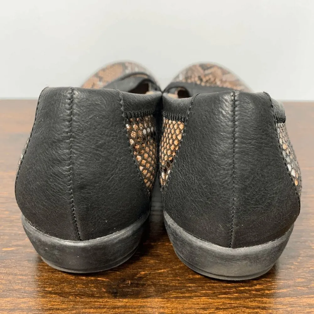 Naturalizer Women's Ballet Flats Slip On Shoes Snake Skin Brown Size 8.5M - Image 7