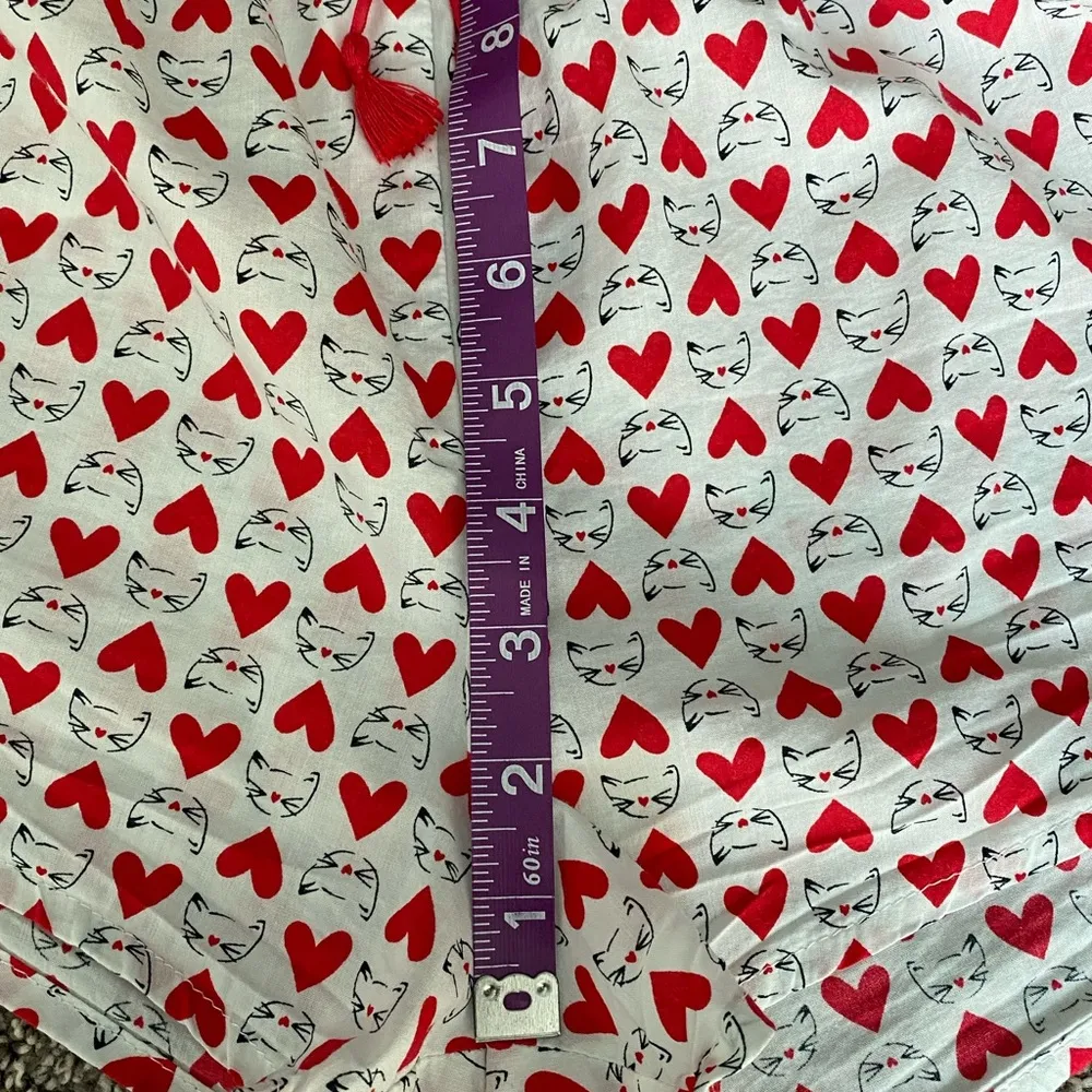 Cat & Heart Print Women's Sleep Shorts - Image 9