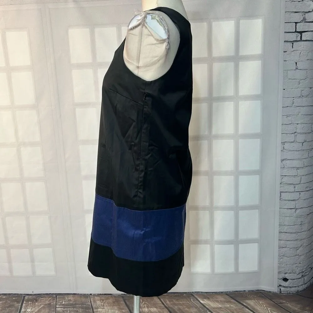 Theory Color Block satin sleeveless sheath Dress Size 6 - Image 4