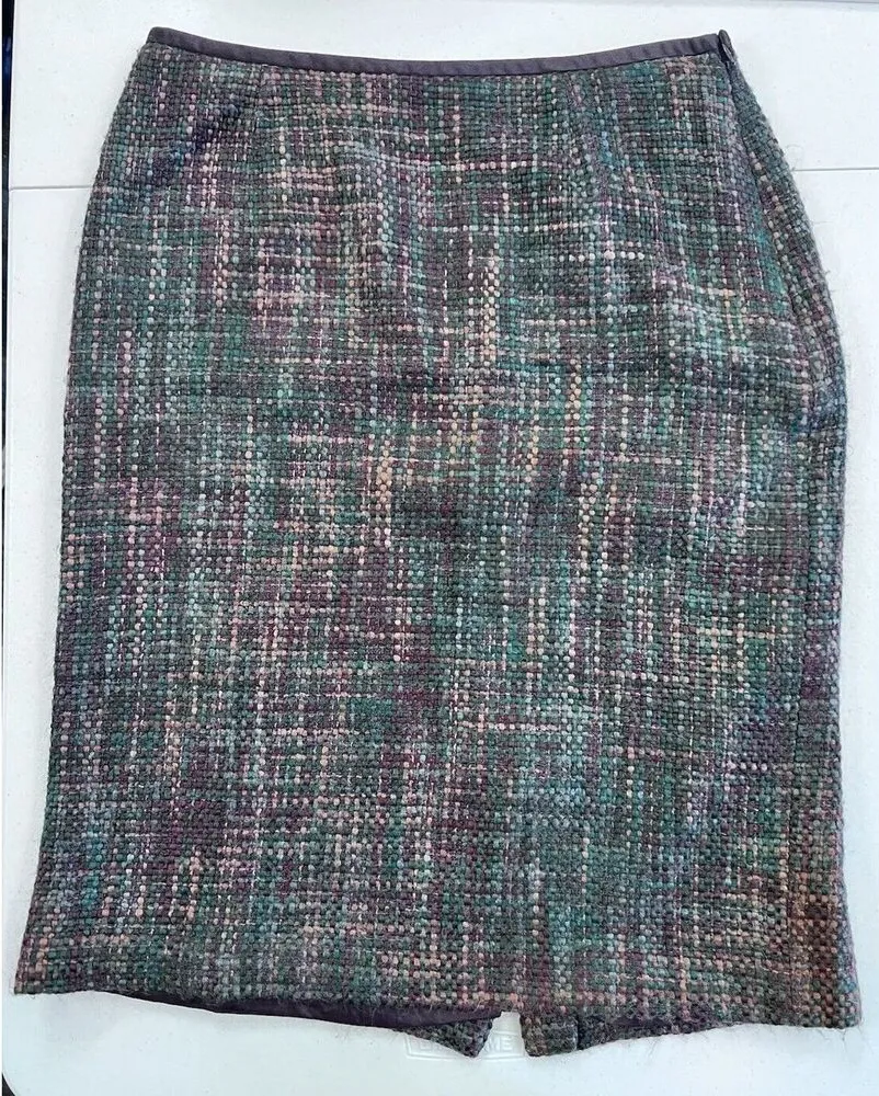 Apostrophe Wool Plaid Skirt Size 8 Wool Blend - Good Condition Vintage - Image 1