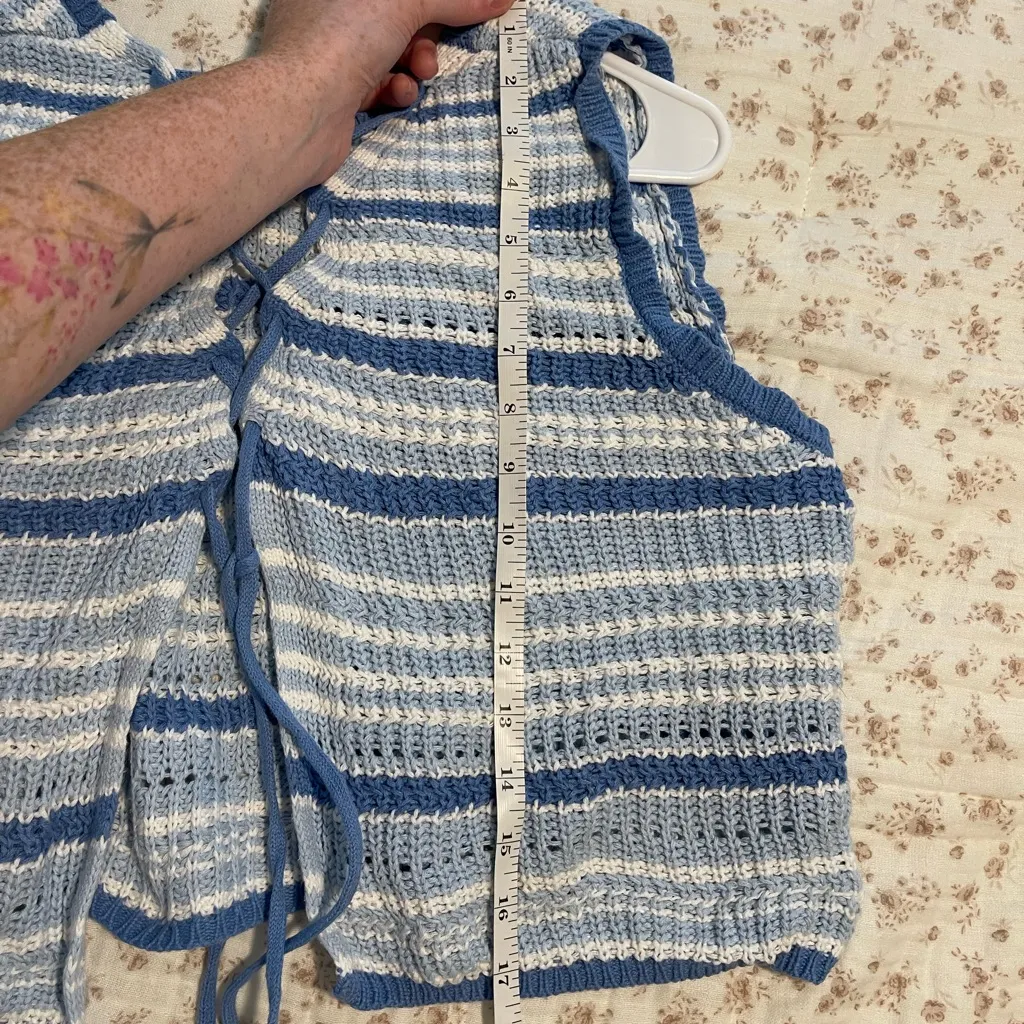 Blue and White Striped Top - Image 5