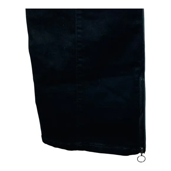 For the Republic Wide Leg Jeans High Rise Zipper Ankle‎ Black Women Size 8 - Image 9