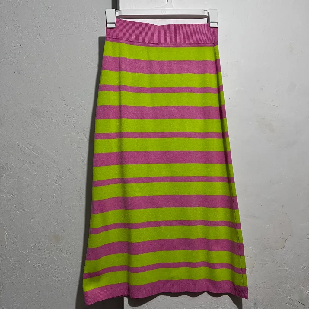 Victor Glemaud x Target Striped Midi Sweater Skirt and Tank top set S :Box OW2: Green - Image 5