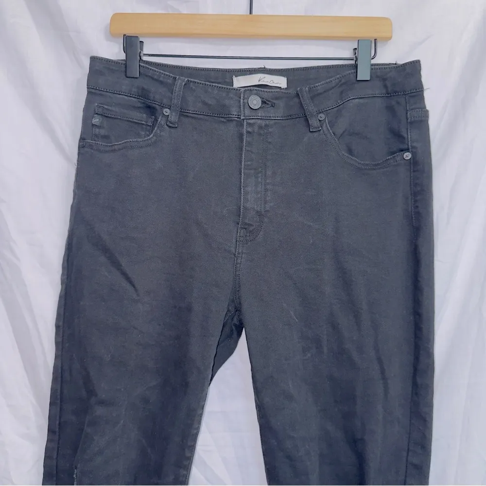 KanCan Black Wash Denim High Waisted Raw Hem Skinny Jeans size 31 - Image 3