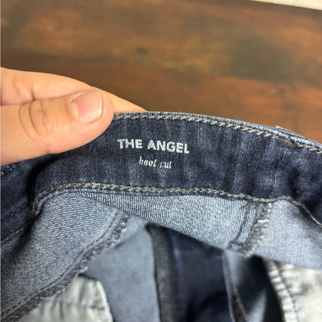 AG Adriana Goldschmeid the Angle Bootcut Jean Women’s Size 28 Dark Wash Low Rise - Image 4