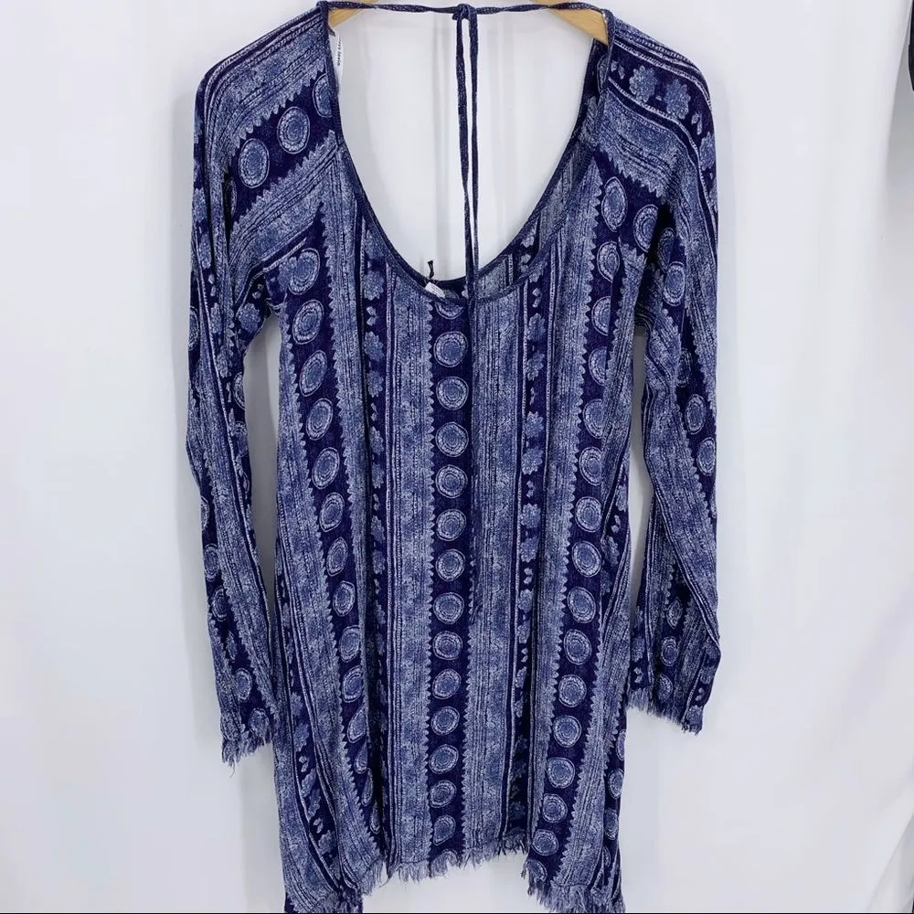 Somedays Lovin Blue Batik Print Lightweight Dress Size XS New - Image 2