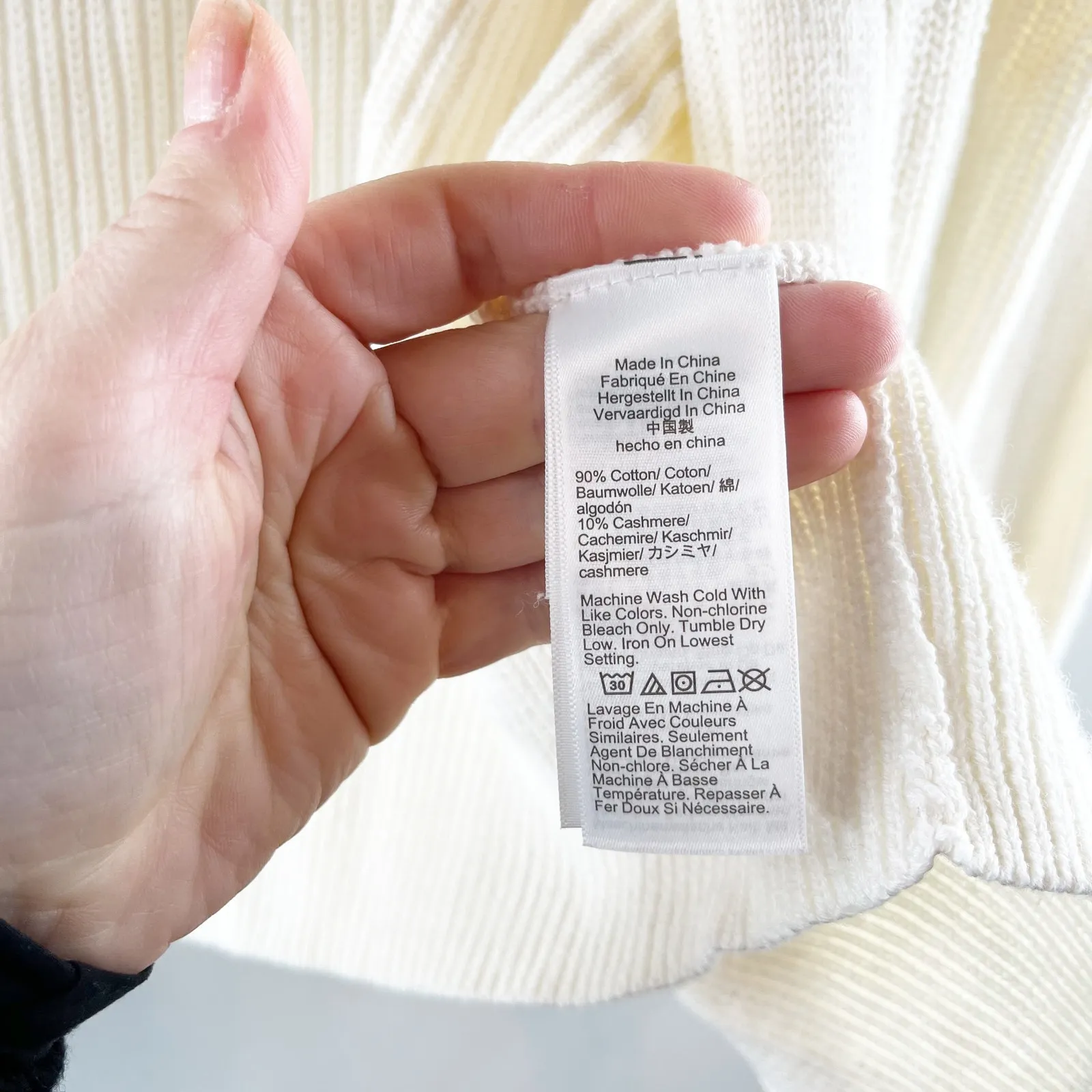 J. Crew Cotton Blend Long Sleeve V Neck Knit Cardigan Sweater Cream XS - Image 4