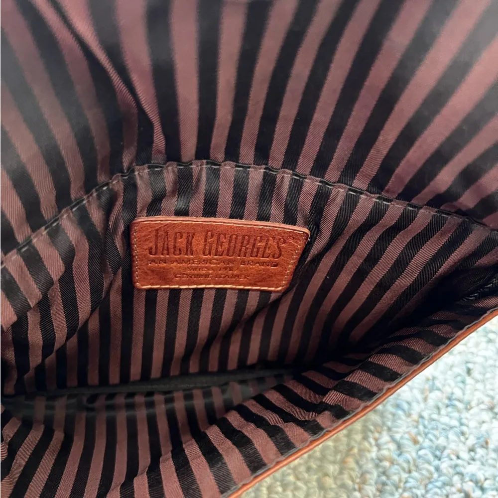 Jack Georges voyager wallet on a string Brown - Image 5