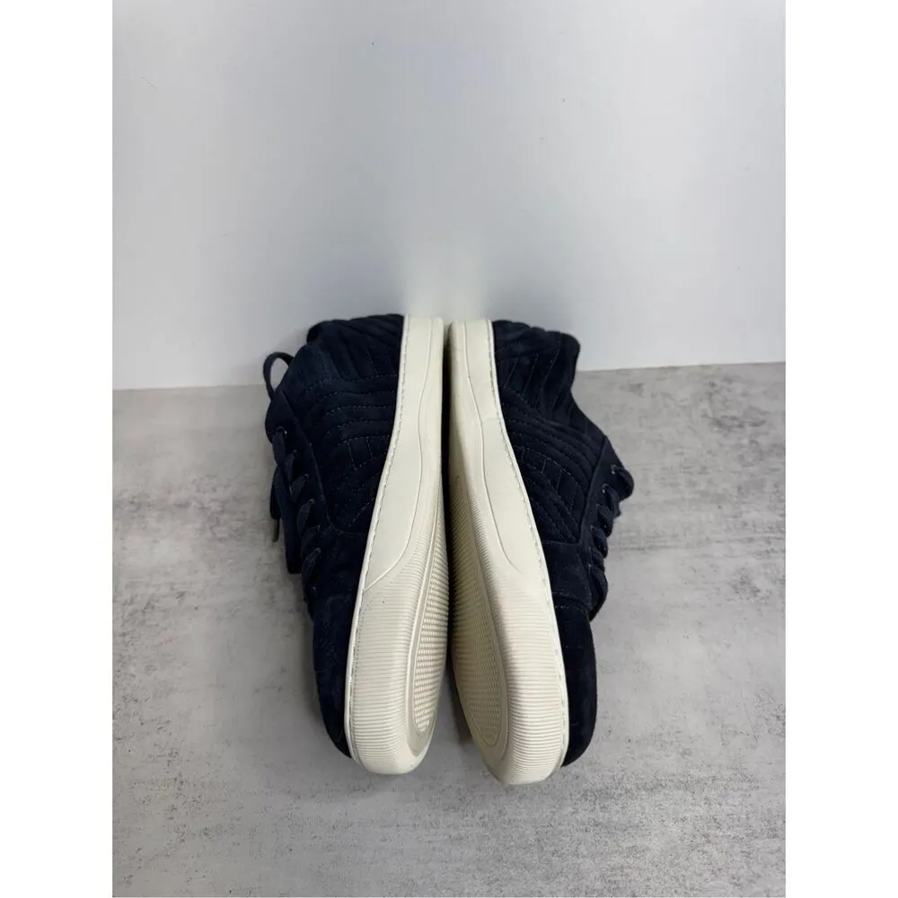 Vaneli Sneaker Size 7.5 Wide Navy Lace Up Suede Sport Shoes Blue - Image 10