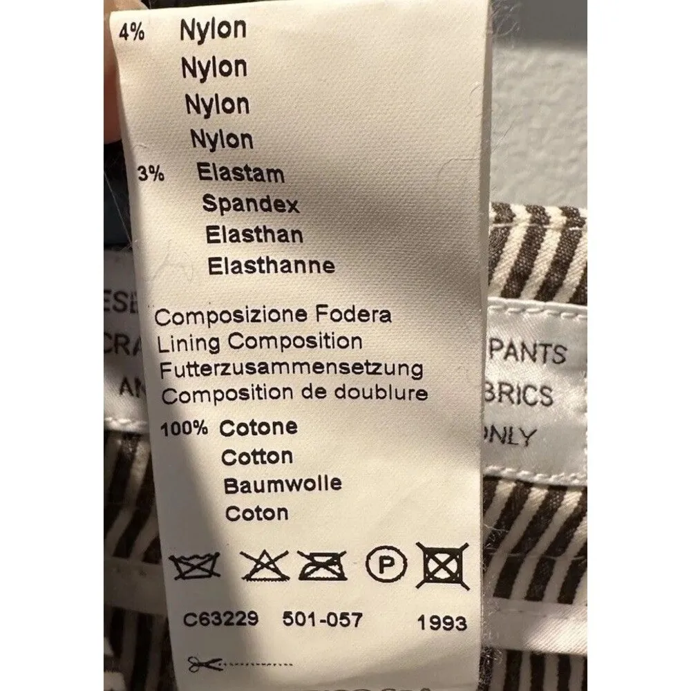 Peserico seersucker pin striped ankle pants Italian size 48/ US Sm - Image 11