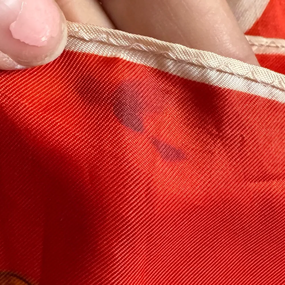 Vintage Red Parisian Themed Scarf - Image 8