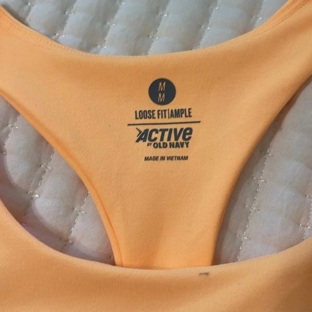Old Navy Active Orange Racerback Drawstring  Bottom Tank Size M - Image 3