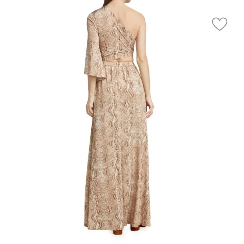 New  Fontana Cut-Out Maxi Dress in Neutral Multi Cobra Women’s Size 2 - Image 3