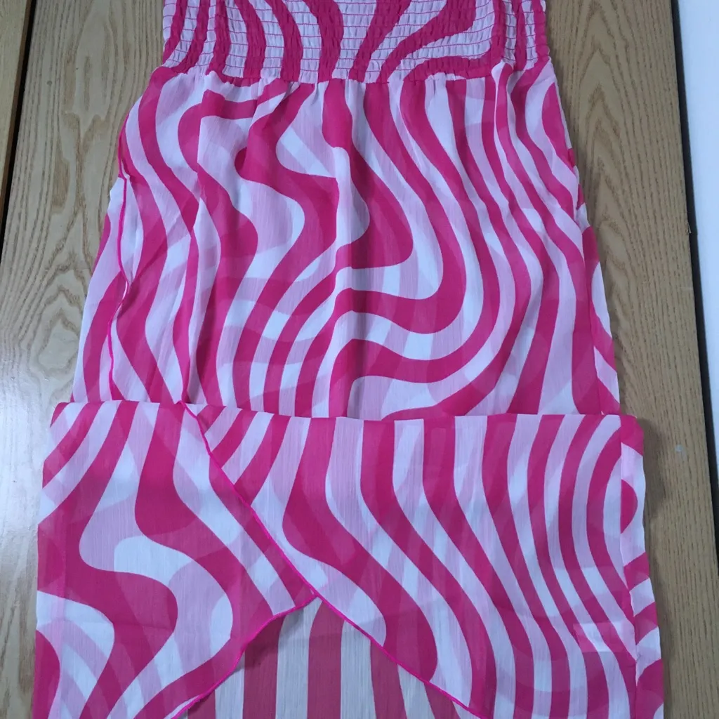 New Women’s Venus Lightweight Swimsuit Cover Up Pink White Size Xs - Image 8