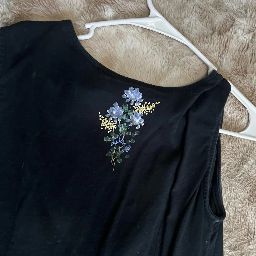 Hand Painted Dress Black - Image 5