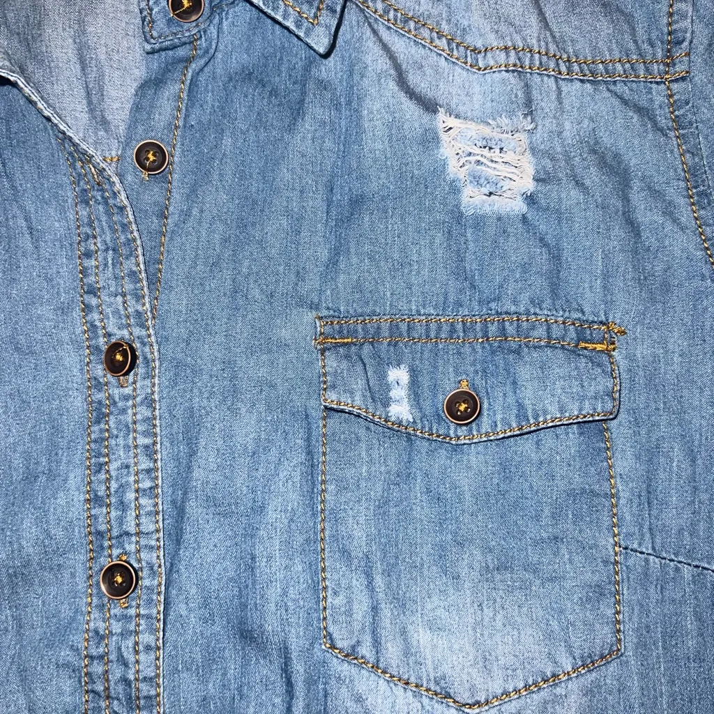 INSO Distressed Denim Button - Image 8