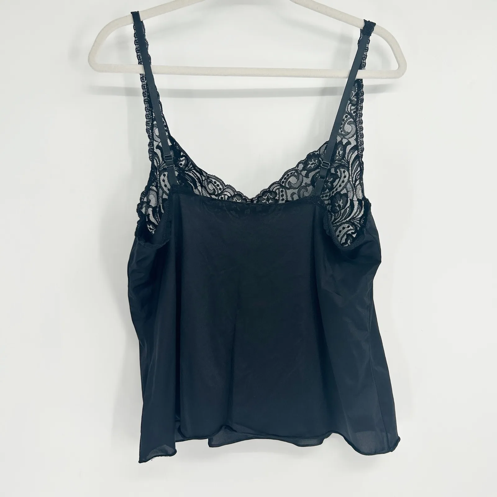 Vanity‎ Fair Womens Vintage Y2k 90s Whimsigoth Witchy Dark Lace Cami Top Size XL - Image 6