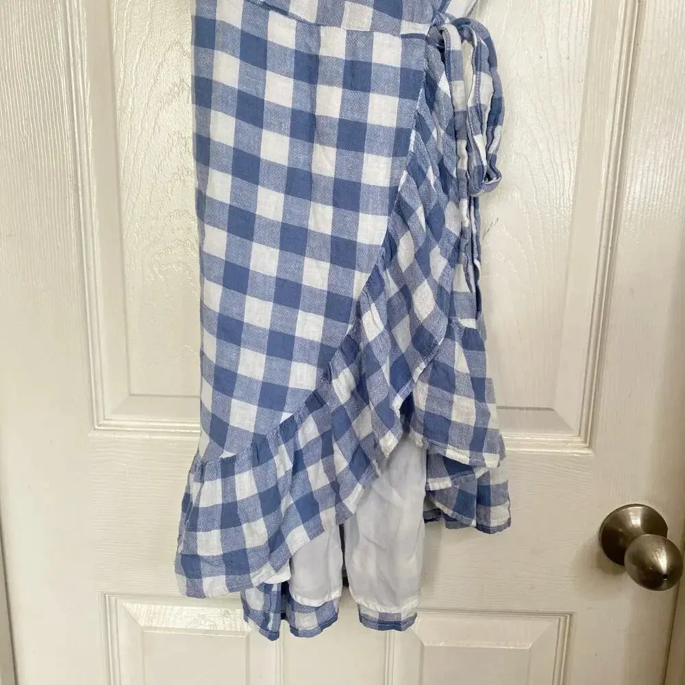 Rails  Brigitte Wrap Dress in Periwinkle Check Size Small - Image 7