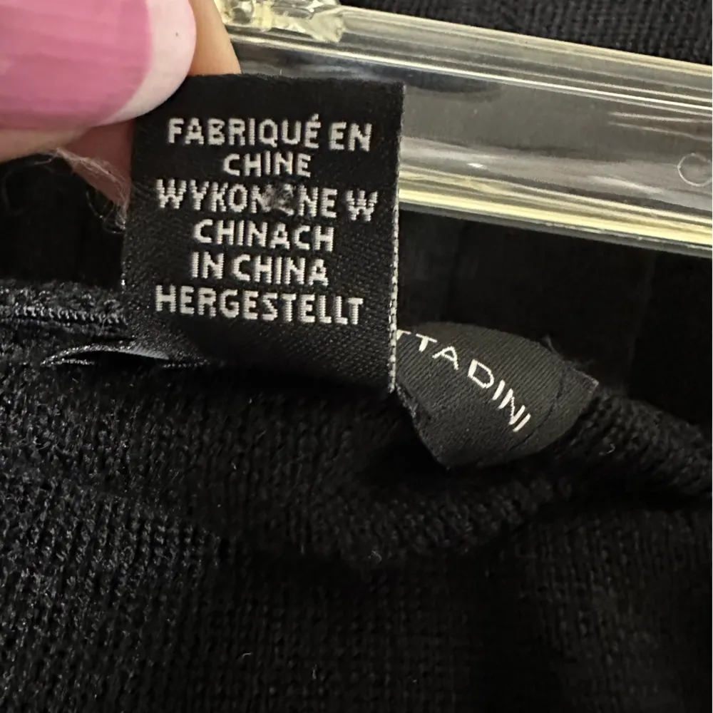 Adrienne Vittadini Black Pleated Wool Blend Knit Skirt with Gold Pin Womens S - Image 10