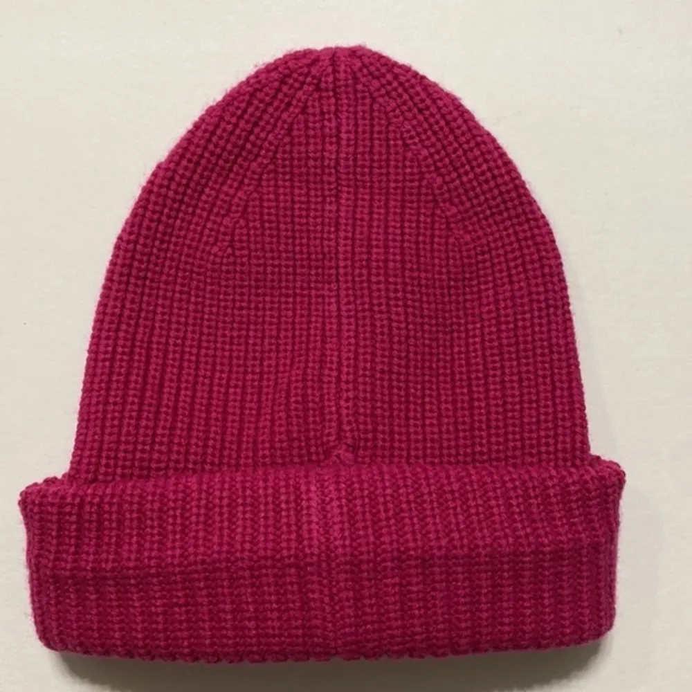 Coach Women's Classic Ribbed Tonal Patch Cuff Beanie Pink - Image 5