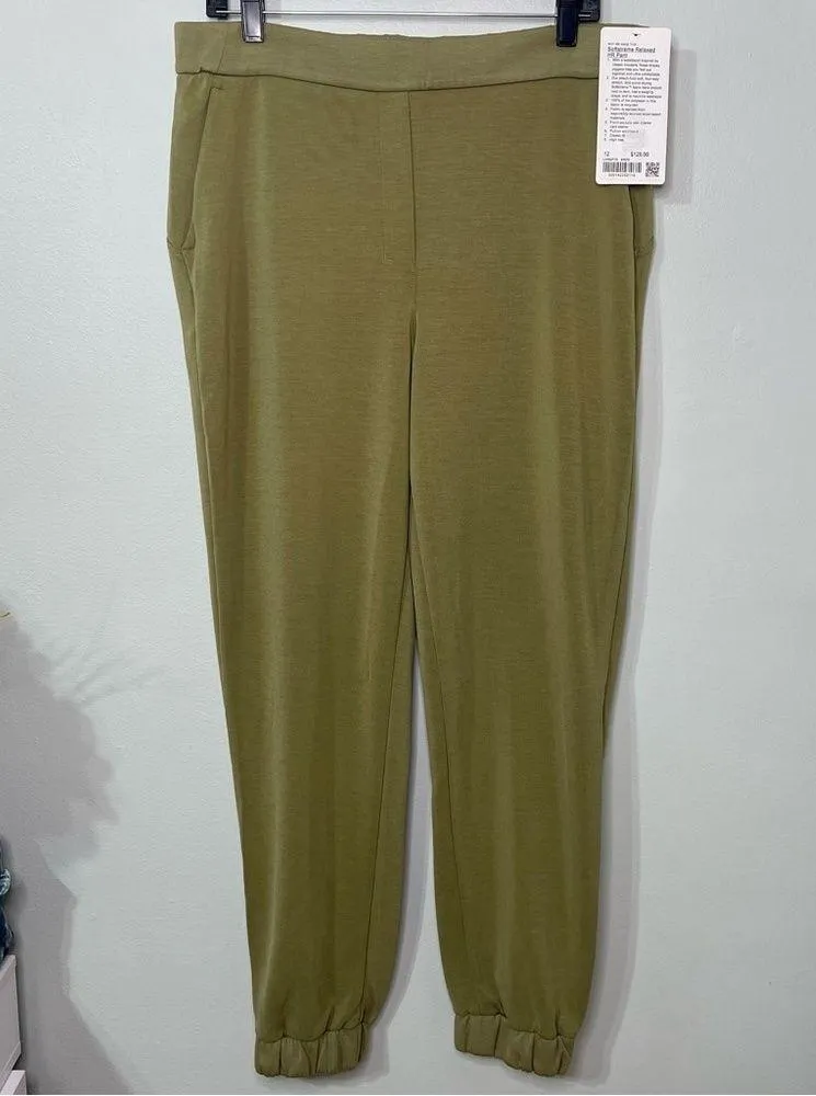 Lululemon Softstreme High Rise Relaxed Jogger Pant Bronze Green 12 Nwt - Image 5