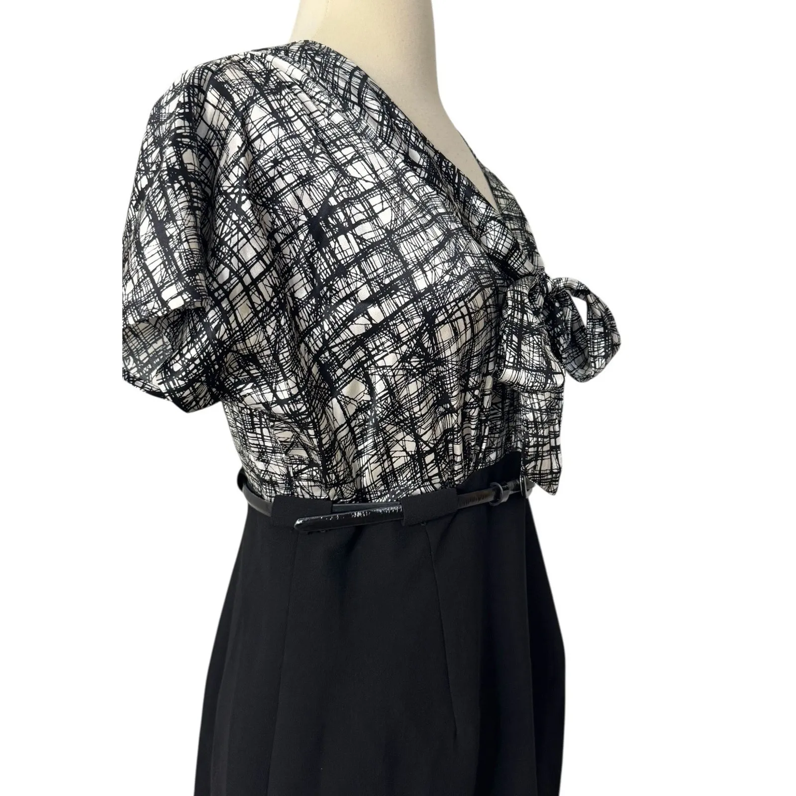 CALVIN KLEIN Silk Midi Pencil Dress Modern Chic Business Professional Size 8 - Image 7