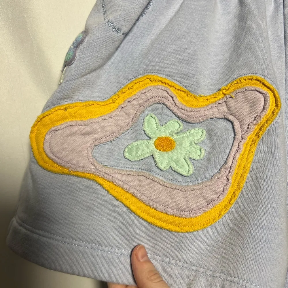 Nike Project Uphoria Women’s Fleece Blue Purple Embroidered Shorts - Image 5